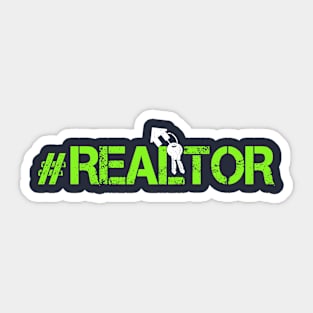 Real Estate Agent Gift idea, Hash Tag Realtor, #realtor,  real estate logo, Proud Real Estate Birthday Gifts Sticker